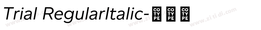 Trial RegularItalic字体转换